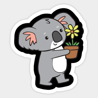 Koala - with flower Sticker